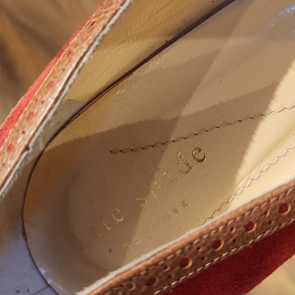 Kate Spade Red and Brown Heels - Picture 3 of 10